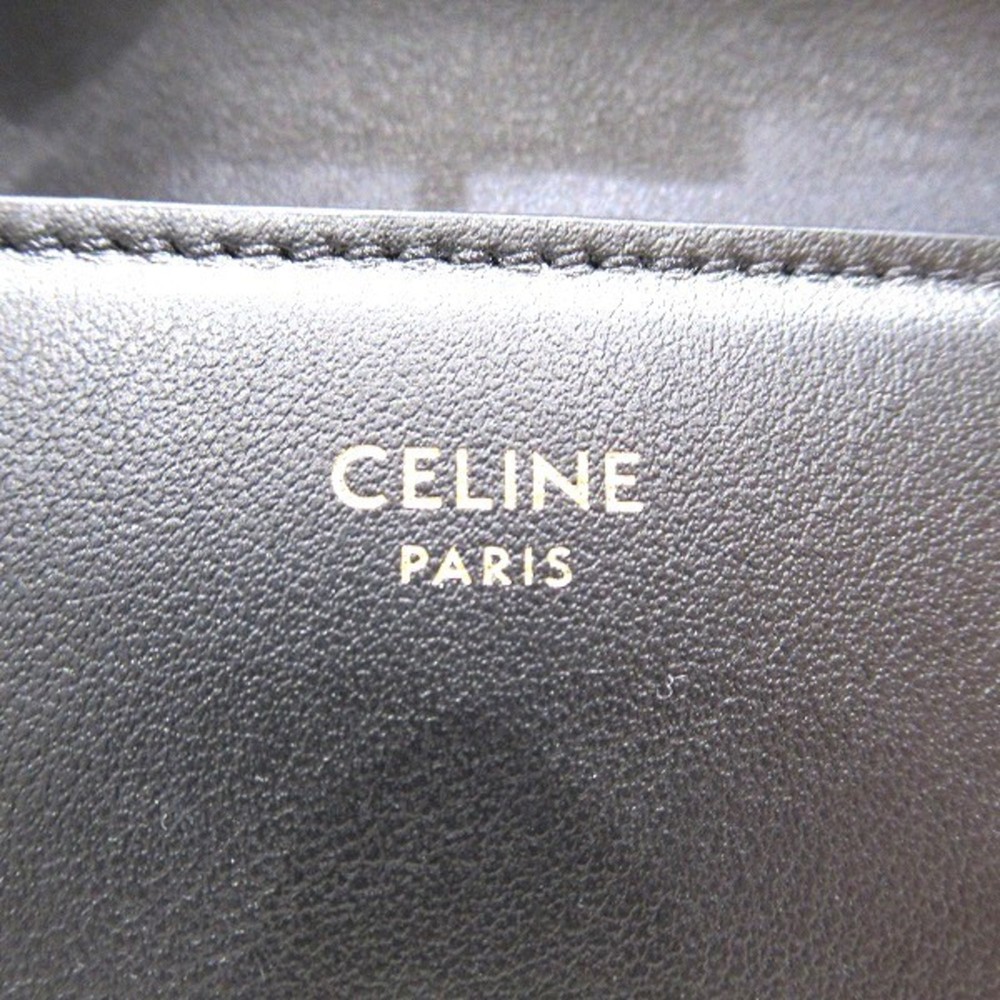 CELINE Triomphe 10I653 Wallet Tri-fold Black/Silver - Picture 4 of 9
